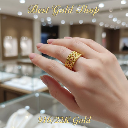 916 Gold Keeper Ring Light Weight New design 22k gold - Photo 2 - Best Gold Shop