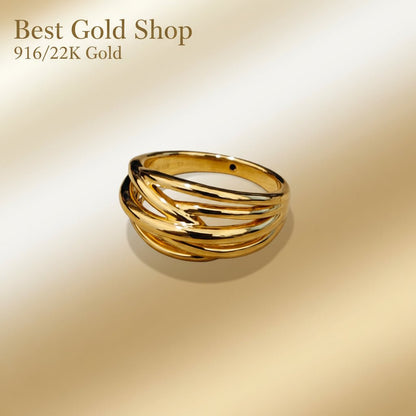 916 Gold Layer Ring Version 2 | Elegant Lightweight Series 22k gold - Photo 5 - Best Gold Shop