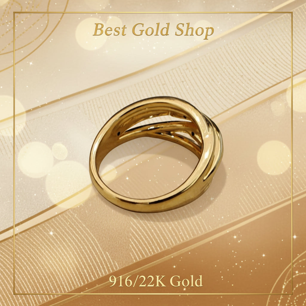 916 Gold Layer Ring Version 2 | Elegant Lightweight Series 22k gold - Photo 6 - Best Gold Shop