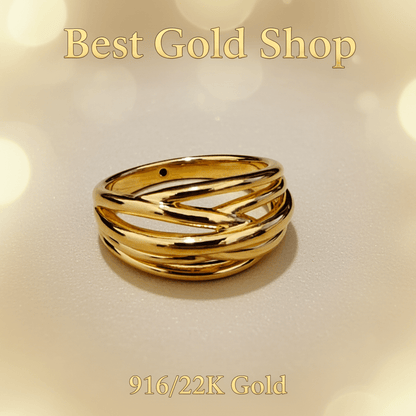 916 Gold Layer Ring Version 2 | Elegant Lightweight Series 22k gold - Photo 3 - Best Gold Shop