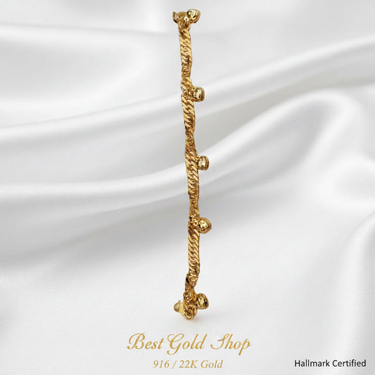 916 Gold Lipan Dangling Heart BraceletBraceletsBest Gold Shop