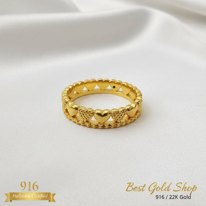 916 Gold Love Crown Ring New Design Feather LightRingsBest Gold Shop
