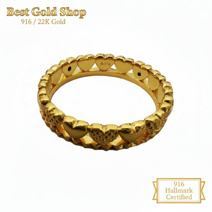 916 Gold Love Crown Ring New Design Feather LightRingsBest Gold Shop