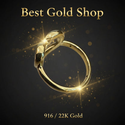 916 Gold (22K) Big Heart V2 Ring for WomenRingsBest Gold Shop