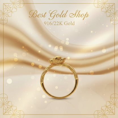 916 Gold (22K) Rosey Feather Light Design Ring for WomenRingsBest Gold Shop