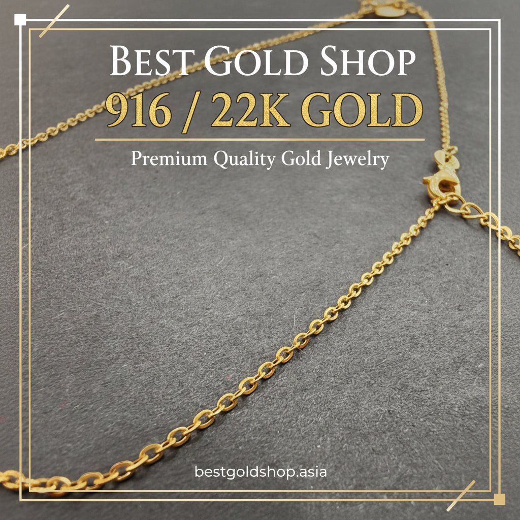 916 Gold Round Link Necklace – Simple and ElegantNecklacesBest Gold Shop