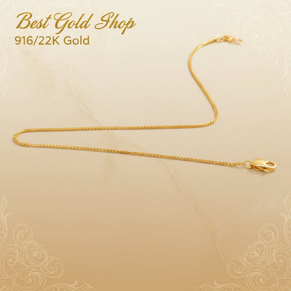 916 Gold Round Milan Bracelet Slim Light Elegant 22k gold - Photo 1 - Best Gold Shop