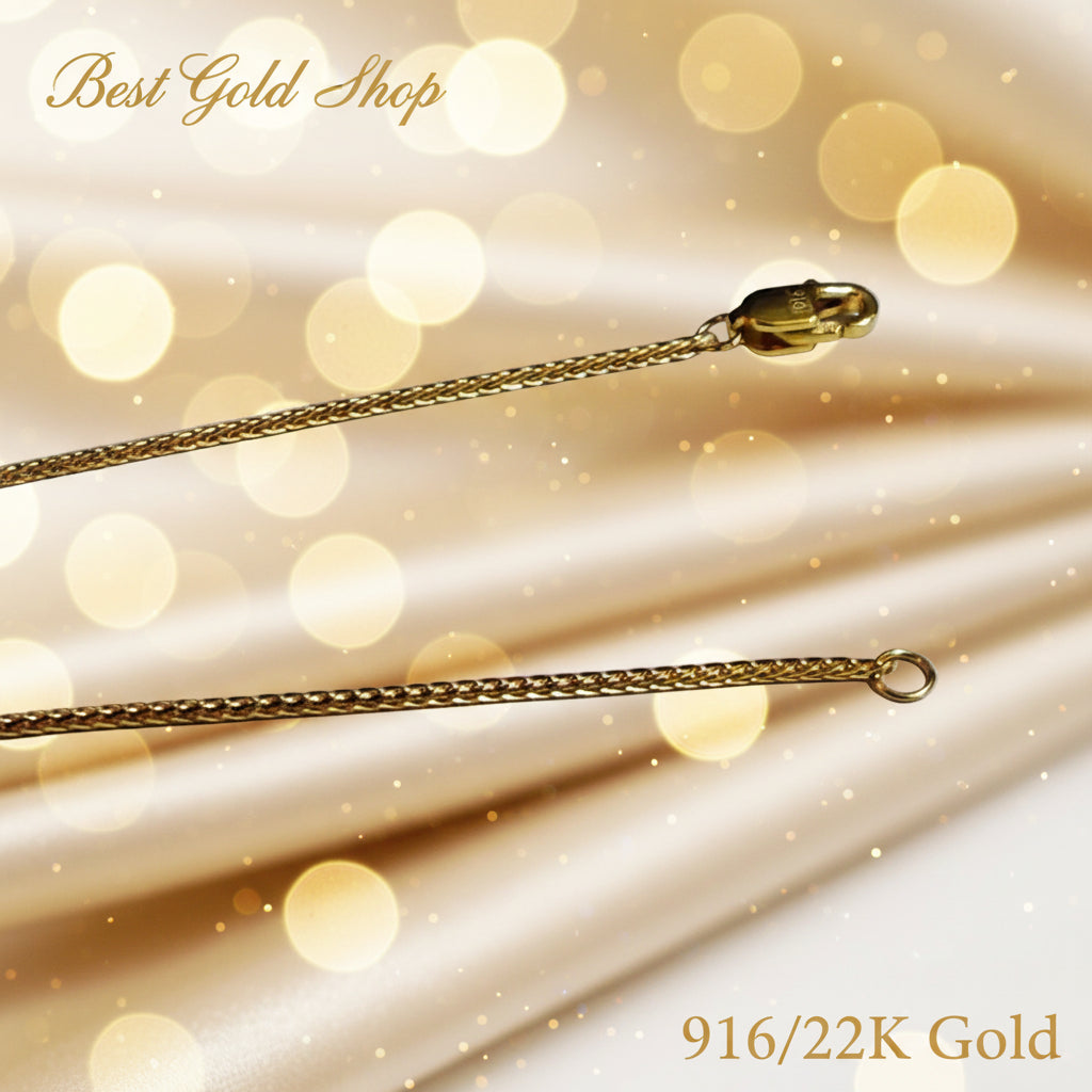 916 Gold Round Milan Bracelet Slim Light Elegant 22k gold - Photo 4 - Best Gold Shop