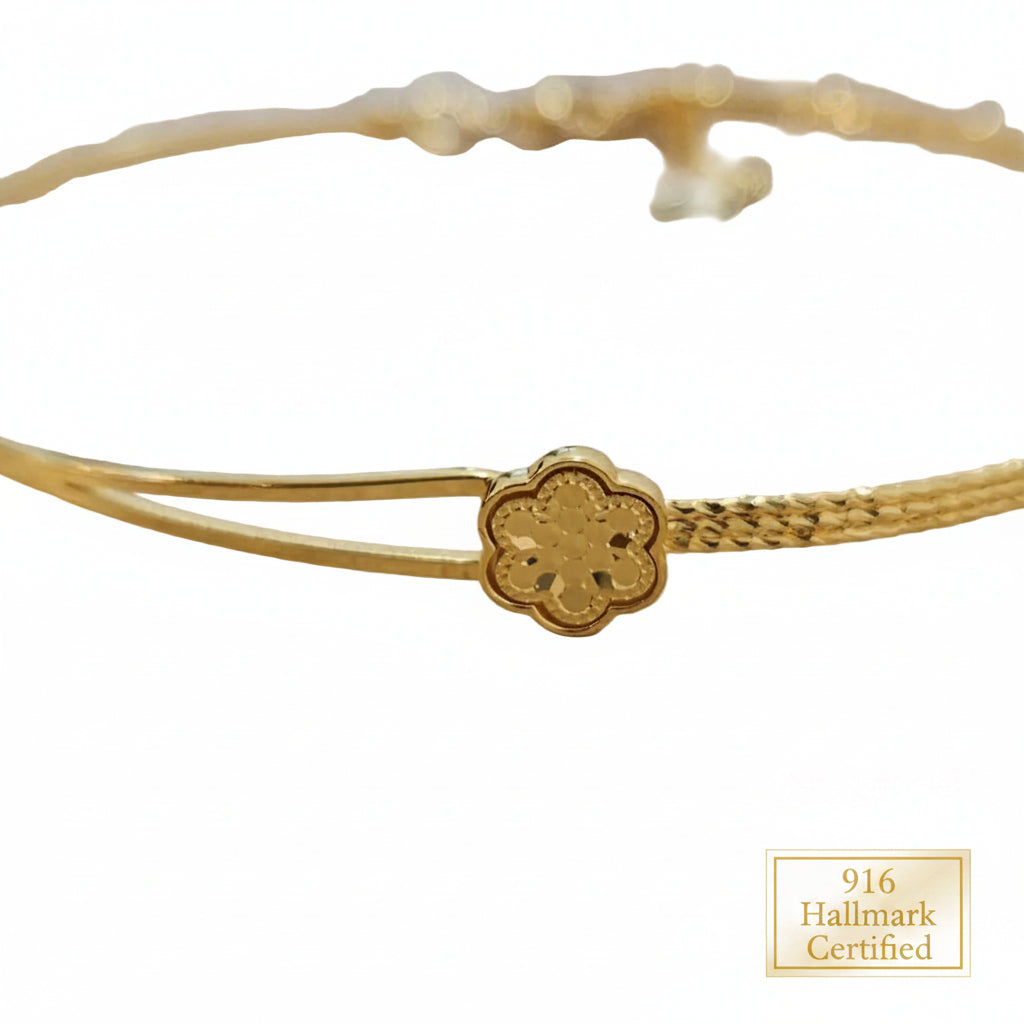 916 Gold Slim Bangle Light WeightBraceletsBest Gold Shop