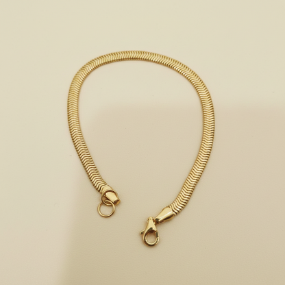 916 Gold Snake Chain Bracelet | Sleek 22K Gold Design