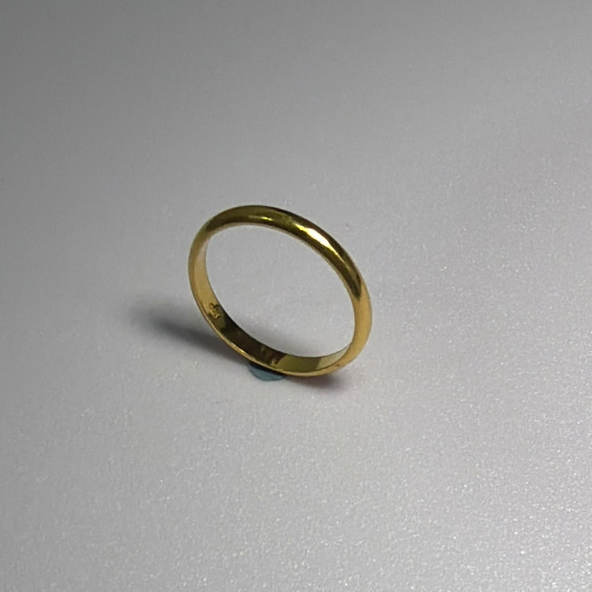 916 Gold Solid Smooth Band Ring | Classic Plain 22K Gold