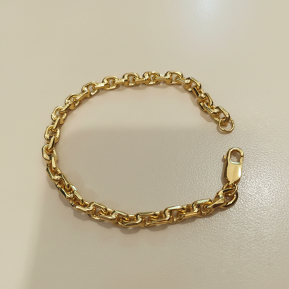 916 Gold Solid Wanzi Bracelet | Heavyweight 22K Gold Design