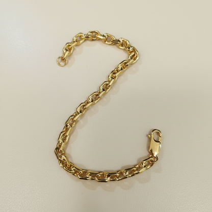 916 Gold Solid Wanzi Bracelet | Heavyweight 22K Gold Design