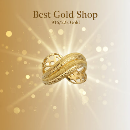 916 Gold (22K) Statement Collection Artistic Designer Series Ring for WomenRingsBest Gold Shop