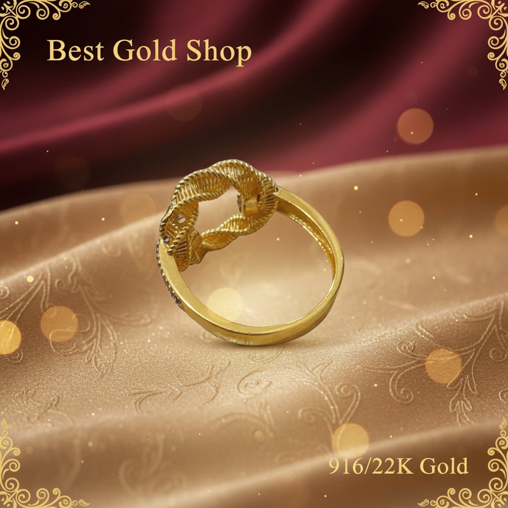 916 Gold (22K) Statement Collection Artistic Designer Series Ring for WomenRingsBest Gold Shop