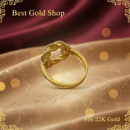 916 Gold (22K) Statement Collection Artistic Designer Series Ring for WomenRingsBest Gold Shop