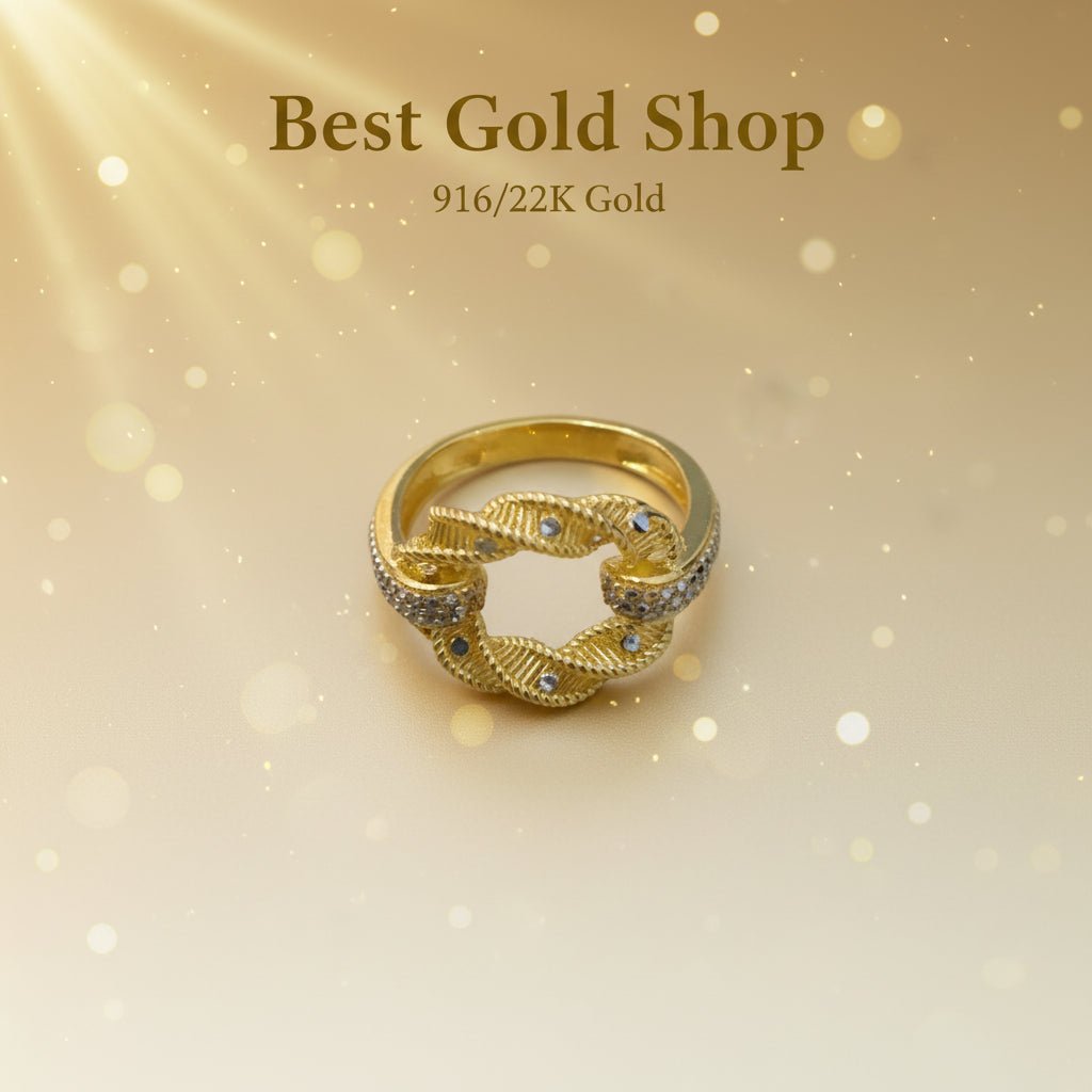 916 Gold (22K) Statement Collection Artistic Designer Series Ring for WomenRingsBest Gold Shop