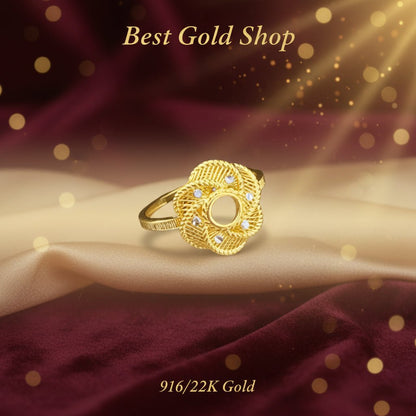 916 Gold (22K) Statement Collection Artistic Designer Series Ring for WomenRingsBest Gold Shop