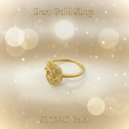 916 Gold (22K) Statement Collection Artistic Designer Series Ring for WomenRingsBest Gold Shop