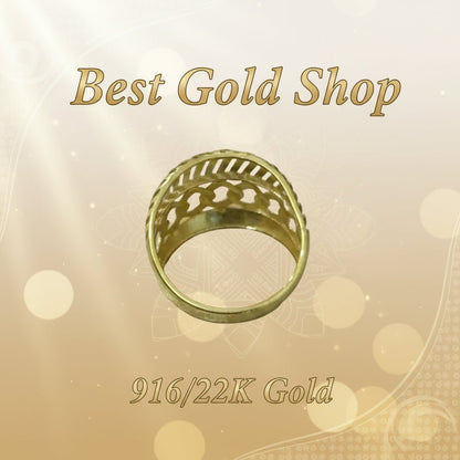 916 Gold (22K) Statement Collection Artistic Designer Series Ring for WomenRingsBest Gold Shop