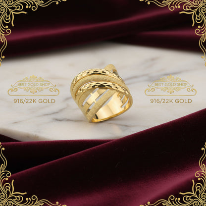 916 Gold (22K) Statement Collection Artistic Designer Series Ring for WomenRingsBest Gold Shop