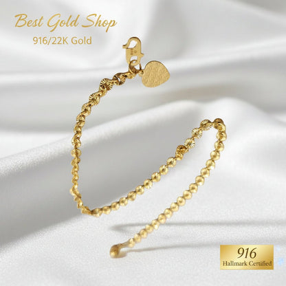 916 Gold Sunflower design Anklet Light weight and boldankletBest Gold Shop