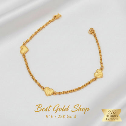 916 Gold Sunflower Love Bracelet full adjustable design