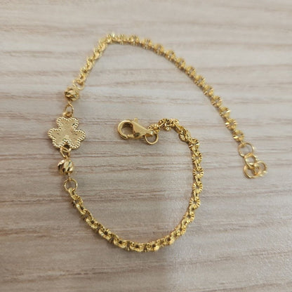 916 Gold Sunflower with Design BraceletBraceletsBest Gold Shop