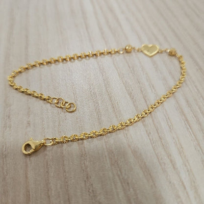 916 Gold Sunflower with Design BraceletBraceletsBest Gold Shop