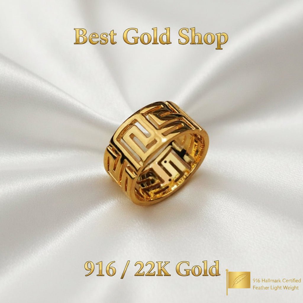 916 Gold Wan Zi Ring V2 New Stock New DesignRingsBest Gold Shop