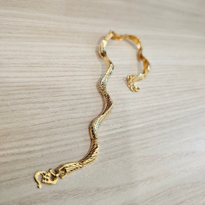 916 Gold Wavy Bracelet | New Design ElegantBraceletsBest Gold Shop