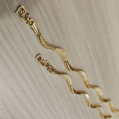 916 Gold Wavy Bracelet | New Design ElegantBraceletsBest Gold Shop