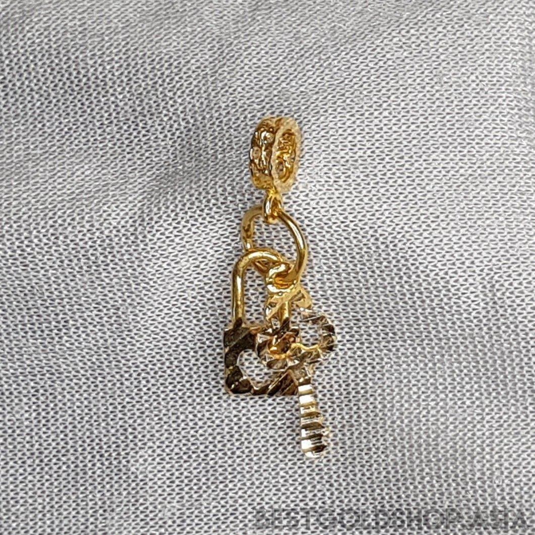 916/22K Gold Key and Lock by Best Gold Shop - Best Gold Shop 22k gold 22k Gold Charms 916 gold 916 gold