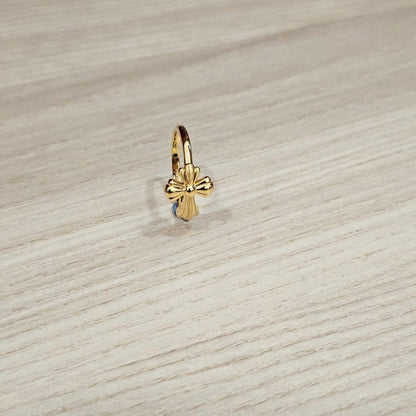 999 Gold Cross Design Feather Light Ring | 24K Fine Gold RingRingsBest Gold Shop
