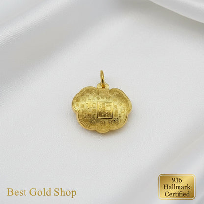 999 Gold Fu Bag Pendant | Symbol of Blessings ProsperityCharms & PendantsBest Gold Shop