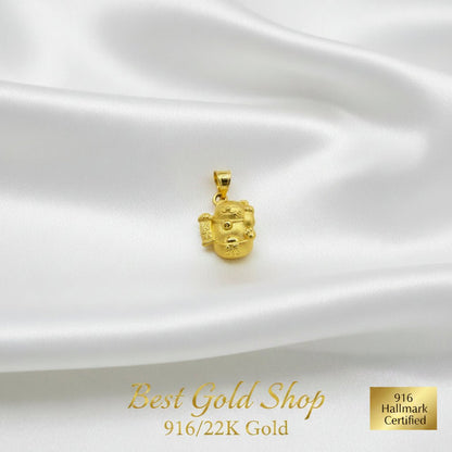 999 Gold Lucky Money Cat Pendant | Symbol of Wealth Good FortuneCharms & PendantsBest Gold Shop