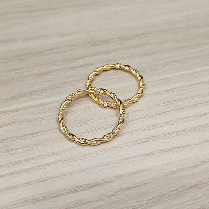 999 Gold Twisted Bead Ring Latest Design and Feather LightRingsBest Gold Shop