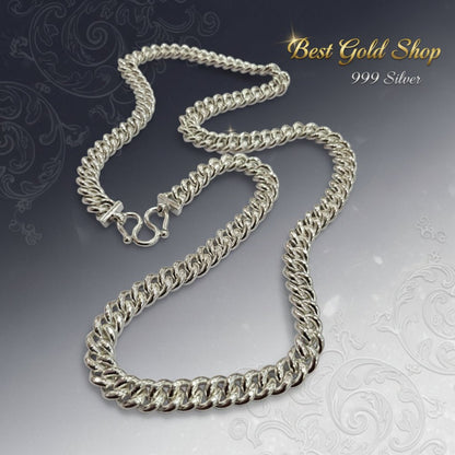 999 Silver (24K) Silver Fish Bone Chain Necklace for WomenNecklacesBest Gold Shop