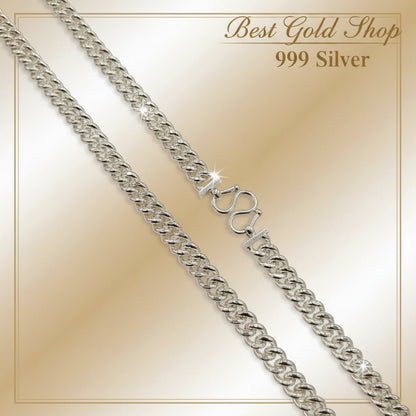 999 Silver (24K) Silver Fish Bone Chain Necklace for WomenNecklacesBest Gold Shop