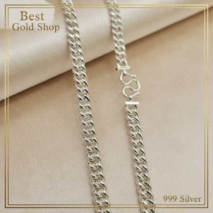 999 Silver (24K) Silver Fish Bone Chain Necklace for WomenNecklacesBest Gold Shop