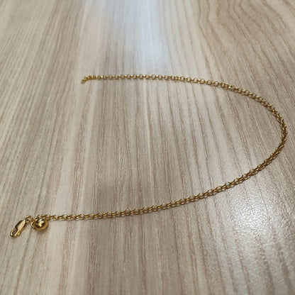 916 Gold Round Link Bell Anklet | Classic 22K Gold