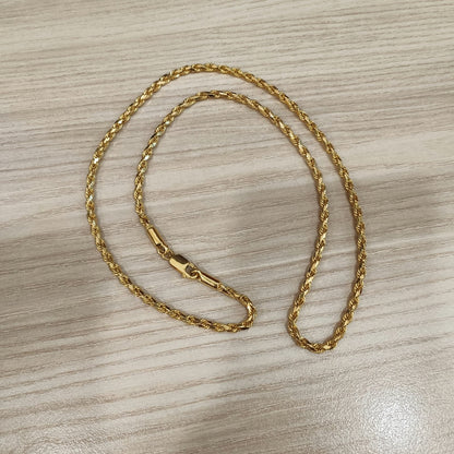 916 Gold Solid Rope Chain | Heavyweight Above 30g Collection