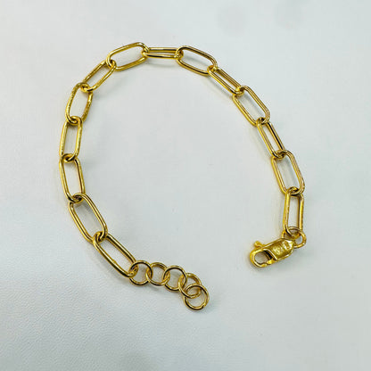 22k / 916 Gold Hollow Link Bracelet Simple Shiny