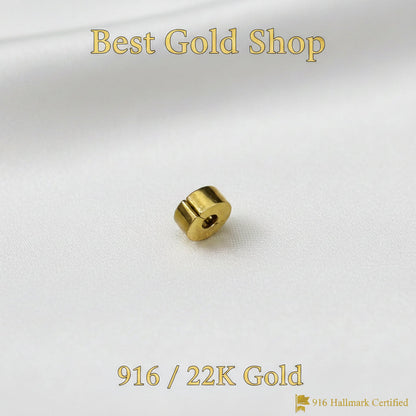 916 Gold Bracelet Stopper Charm | Secure Spacer for Charm Bracelets