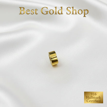 916 Gold Bracelet Stopper Charm | Secure Spacer for Charm Bracelets