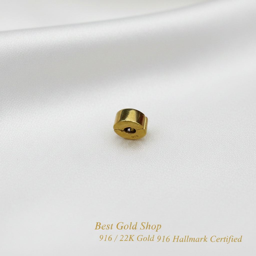 916 Gold Bracelet Stopper Charm | Secure Spacer for Charm Bracelets