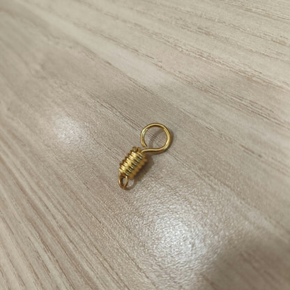 916 Gold Plain Coil Pendant Pin Connector – 2cm