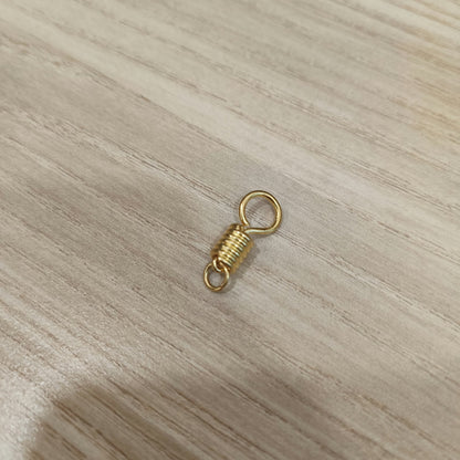 916 Gold Plain Coil Pendant Pin Connector – 2cm