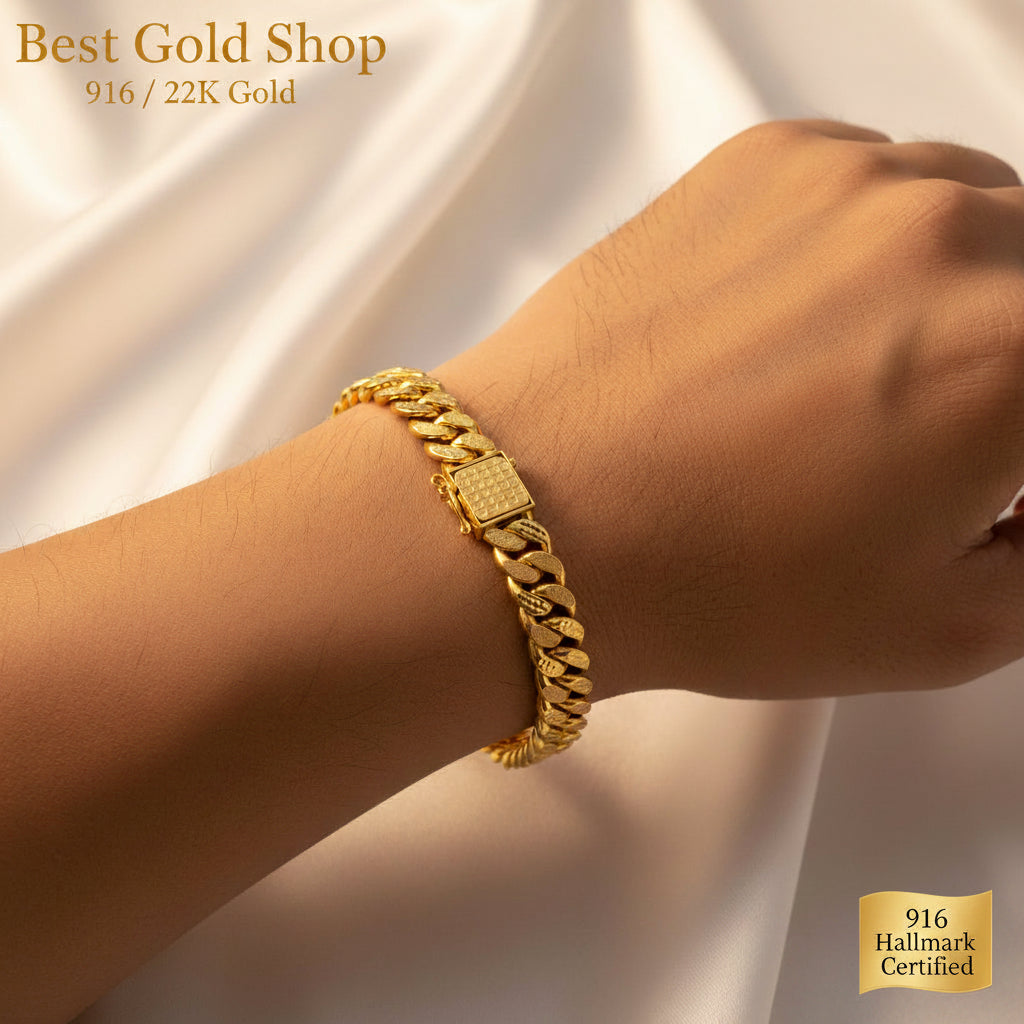 916 Gold Milo Bracelet | Heavyweight 22K Statement Bracelet