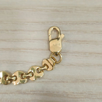 916 Gold Metric Heart Bracelet | Elegant 22K Heart Design